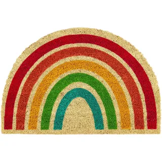 ASTRA Fußmatte Coco Style 030, Höhe: 14 mm, Türmatte, Kokos, Regenbogen, rutschfest bunt