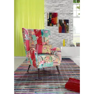 Xlmoebel Ohrensessel Designer Sessel Polster Stoff Leder Lounge Stuhl Relax (1-St), Made in Europa rot