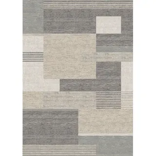 Paulig Teppiche Webteppich Beat Moda Design 130x190 cm Schurwolle Grau 130 x 190