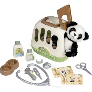 Smoby Kinder-Arztkoffer Tierarzt-Spielset im Koffer mit Panda Kuscheltier