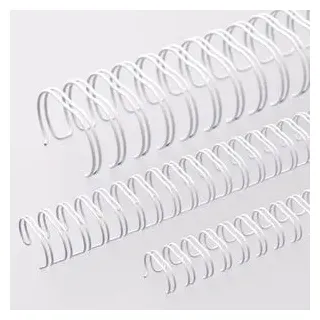 RENZ Drahtbinderücken Ring Wire, 23 Ringe, weiß, 2:1 Teilung, 100 Stück, 12.7 mm,