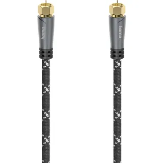 Hama SAT-Anschlusskabel F-Stecker - F-Stecker 5 m Grau/Schwarz