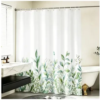 M&W DAS DESIGN Duschvorhang M&W DAS DESIGN Duschvorhang Vintage Garden Pflanzen Textil gelb grün Breite 240 cm 240 cm x 200 cm
