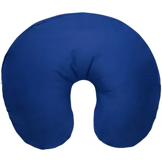 Traumschlaf Zwirn Jersey Bezug für Nackenhörnchen Bezug für Hörnchen | königsblau - blau