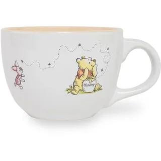 Winnie Puuh Disney But First Hunny Keramik-Suppentasse für Eis, Müsli, Getränke, Fassungsvermögen: 680 ml