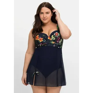 sheego by Joe Browns Badekleid in marine gemustert | Gr.: 56 F