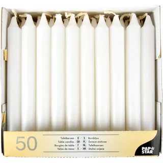 Papstar 50 STARPAK Kerzen weiß