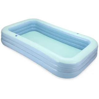 Funsicle Serenity 10ft aufblasbarer Pool, 305 cm langes Schwimmbecken, 2-in-1-Ventil, Familienpool inklusive 2 Getr?nkehaltern und Reparaturflicken, 3,05 m x 1,83 m x 56 cm ? Himmelblau