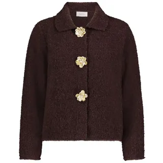 Cartoon Strickjacke Kurz 1/1 Arm Chocolate Plum 40