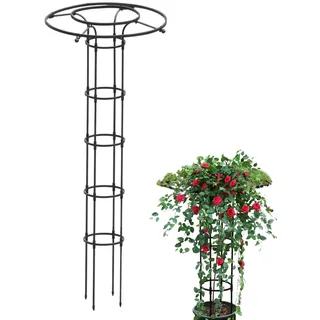 Xiixuuj Gartenspalier Für Kletterpflanzen, Rankhilfe Obelisk Metall, Rankhilfe Für Kletterpflanzen Im Freien Für Kletterpflanzen Pflanzen Rankhilfe Blumen Rosen Kletterhilfe Metall Regenschirm