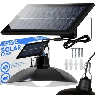 LED Solarleuchte Solar Hängeleuchte Hängelampe Pendelleuchte Solarlampen Außen IP65 Wasserdichte Außen-Wandleuchte Fernbedienun Garten Straße ... - Schwarz