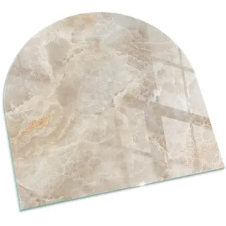 Tulup Kaminbodenplatte Glas 100 x 100 x 0,4 cm Beige
