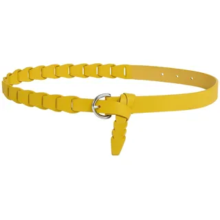Ledergürtel "Handei", Damen, Gr. TW105, gelb, Leder, COLLEZIONE ALESSANDRO, unifarben, Basic, Gürtel Ledergürtel, aus italienischem Leder, handgefertigt