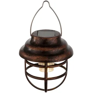 ETC Shop LED Solar Hängeleuchte 14 cm rost
