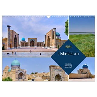 Zentralasien - Entlang der alten Seidenstraße (Wandkalender 2024 DIN A3 quer) CALVENDO Monatskalender
