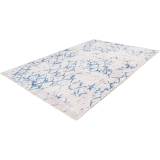 Teppich Peron 400, Arte Espina, rechteckig, Höhe: 5 mm blau|weiß 80 cm x 150 cm x 5 mm