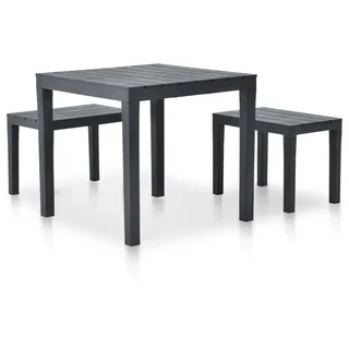 vidaXL Gartenmöbel Set 3-tlg. anthrazit