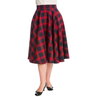 Banned A-Linien-Rock Sweet Check Rot Kariert Retro Vintage Swing Skirt rot