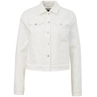 Comma Blusenblazer Verkürzte Jeansjacke aus Baumwollmix weiß