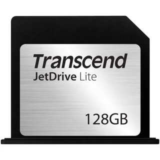 Transcend JetDrive Lite 350 128G MacBook Pro 15 Retina (128 GB, SDXC, U1), Speicherkarte, Schwarz, Silber