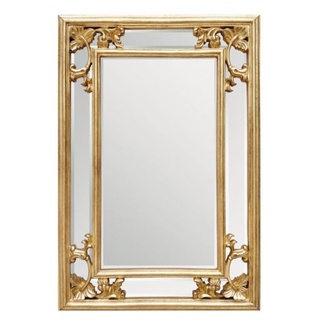 Casa Padrino Barock Wandspiegel Gold H 96 cm B 66 cm - Edel & Prunkvoll - Goldener Spiegel