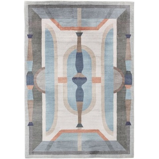 Teppich Mara, benuta, rechteckig, Höhe: 6 mm, Kunstfaser, Berber, Ethno-Style, Wohnzimmer blau|bunt 200 cm x 300 cm x 6 mm