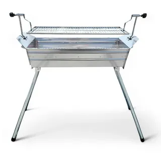 Grillpeter Mangal Ararat Edelstahl 2mm Schaschlikgrill 11er Drehspieß Haube Elektromotor