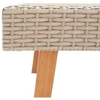 CLORIS - Gartentische - Garten-Couchtisch Poly Rattan Beige 310221
