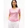 T-Shirt TOMMY HILFIGER SLIM CODY V-NECK SHORT SLEEVE Damen Gr M 38 rosa classic pink Jersey Obermaterial 100 Baumwolle unifarben schmal normal tiefer V-Ausschnitt abgesteppte Kante Shirts T-Shirt aus Baumwolle Logostickerei gestreift