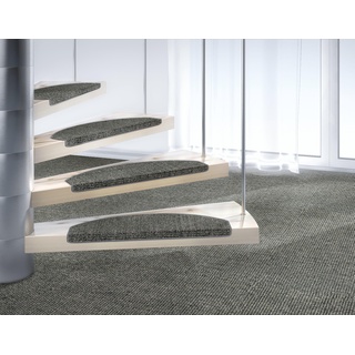 Stufenmatte DEKOWE "Mara S2" Teppiche Gr. B/L: 25 cm x 65 cm, 5 mm, 15 St., grau (anthrazit) Stufenmatten 100% Sisal, große Farbauswahl, selbstklebend, auch als Set 15 Stück