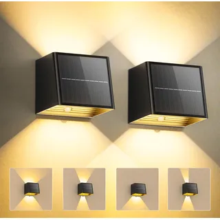 TuyLuxe Solarlampen für Außen 2Pack mit Bewegungsmelder, Solar Wandleuchten