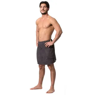 ZOLLNER Kilt, 100% Baumwolle, Gummizug, Klettverschluss, Klettverschluss, 100% Baumwolle, vom Hotelwäschespezialisten grau L