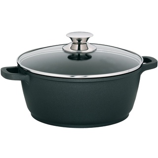 kela Fleischtopf Kerros 20cm aus Aluguss, Aluminiumguss, Schwarz, 20 cm
