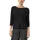 Feinstrickpullover mit 3/4-Arm Schwarz 46