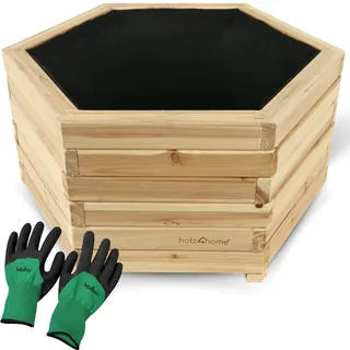 holz4home® holz4home Outdoor Pflanzenkübel 6eckig aus Tannenholz XL