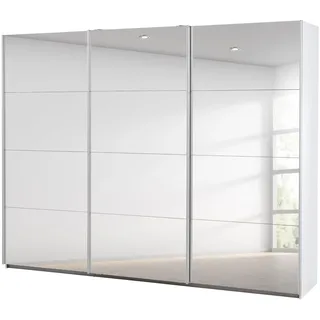 Rauch Möbel Caracas, Schwebetürenschrank, Farbe Weiß, Breite 271 cm | Kleiderschrank mit Schwebetüren, Schiebetüren, 1-türig, mit Spiegel, für Schlafzimmer, Kinderzimmer, Wohnzimmer, Garderobe