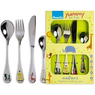Amefa Kinderbesteck - Safari 4 teilig inkl. Gravur KB028