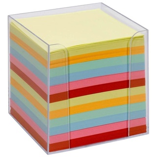 folia Zettelbox transparent farbig sortiert - 700 Notizzettel