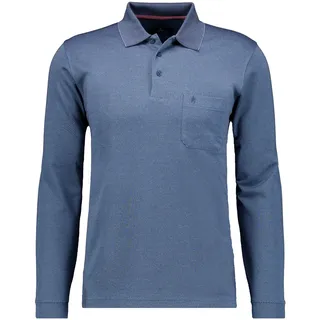 Poloshirt RAGMAN, Herren, Gr. 3XL, blau (marineblau), Piqué, 70% Baumwolle 30% Polyester, regular fit, ohne Ausschnitt, Shirts