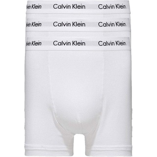 Calvin Klein Herren 3er Pack Boxershorts Trunks Baumwolle mit Stretch, Schwarz ,B-Cool Melon/Glxy Gry/Brn Belt Lg, L, Weiß, S