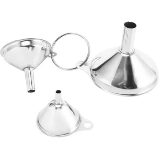 Edelstahl-Trichter-Set zum Füllen von Flaschen, Schnapsflaschen, Gewürzen und Kochwasser in der Küche