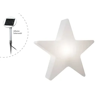 8 seasons DESIGN Dekoleuchte Kunststoff Ø 60 cm Solar inkl. LED warmweiß weiß