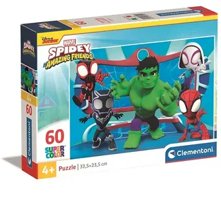 MARVEL Puzzle Spidey Amazing Friends 60 teiliges Kinder Puzzle, 60 Puzzleteile bunt