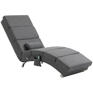 Homcom Massagesessel mit Fernbedienung Polyester 168 x 84 x 56 cm Grau