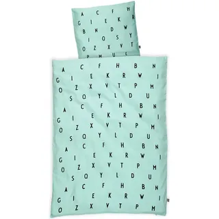 Aj Vintage ABC Kids Baby-Bettwäsche türkisfarbig