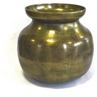 colmore Dekovase Vase Gold Antik Metall Rund Bodenvase Colmore Modern Zinn 38 cm, mit Metalleinsatz goldfarben