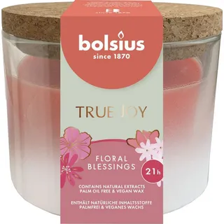 Bolsius Floral Blessings Duftkerze 66 mm rosa