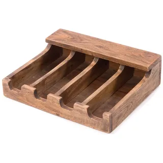 DESIGN DELIGHTS Palu Besteckkasten 36 x 30 cm Mahagoni/Teak
