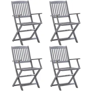 vidaXL Gartenstuhl 54 x 57 x 91 cm akazie/grau 46334
