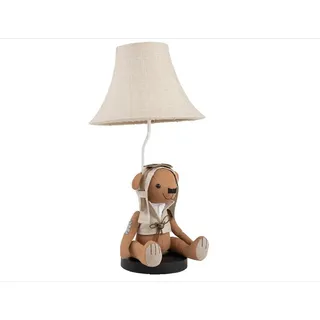 happy lamps - LED-Tischleuchte, für Kinder Charles der Bär - Braun/Cremefarbe